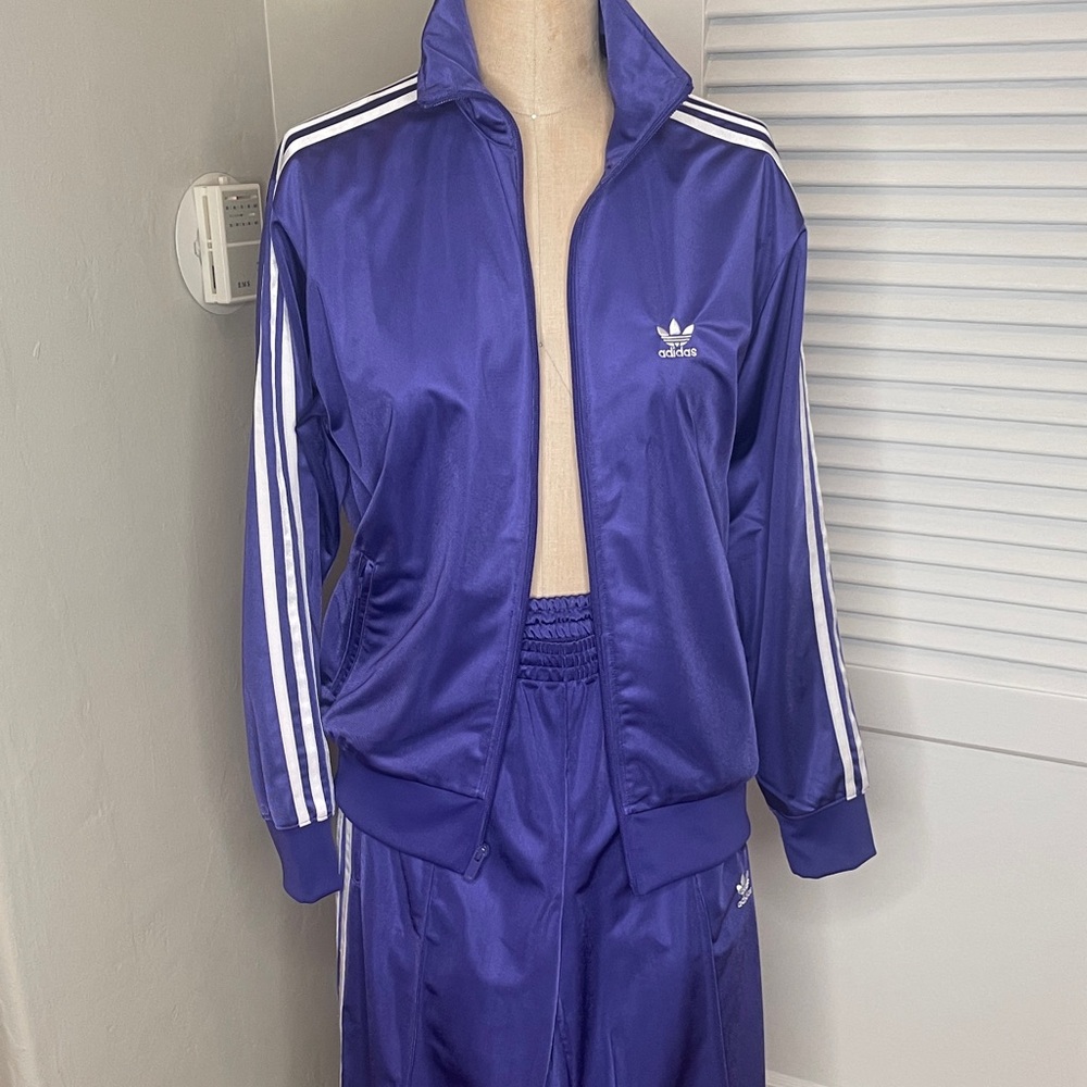 Adidas Women's Bold Purple Jacket & drawstring pant SzM